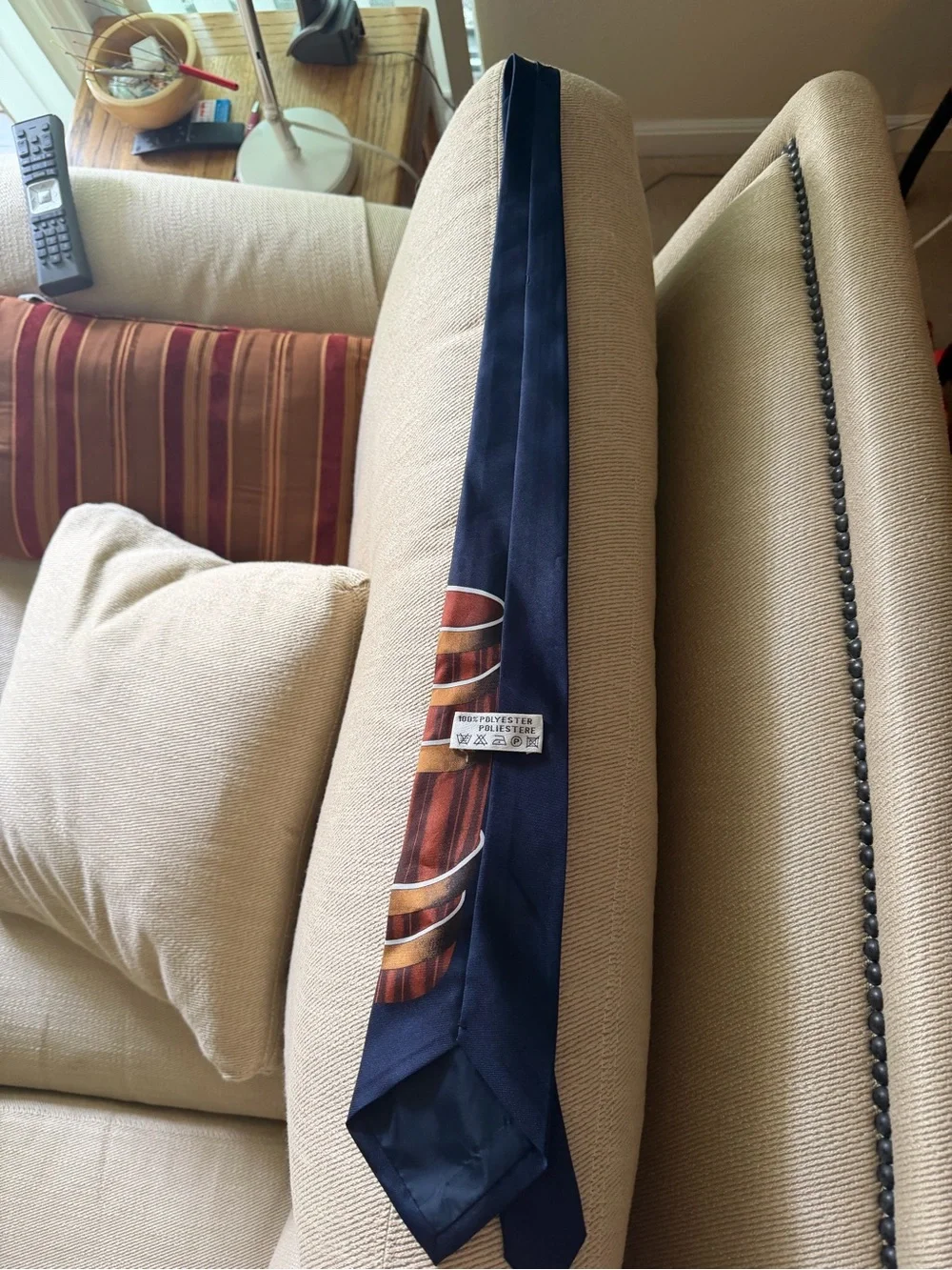 Men's Navy Novelty Beer Keg Silk Tie